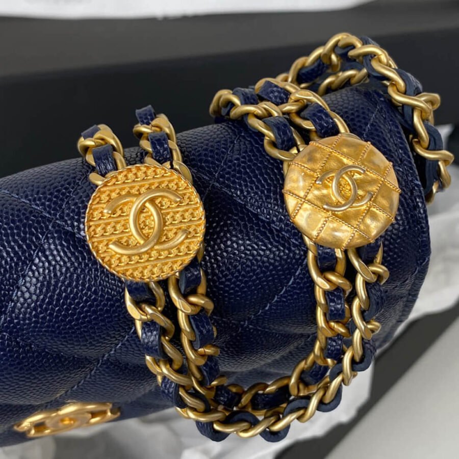 Navy Evening Bag​ Chanel Mini Flap High Quality Copy AP2860