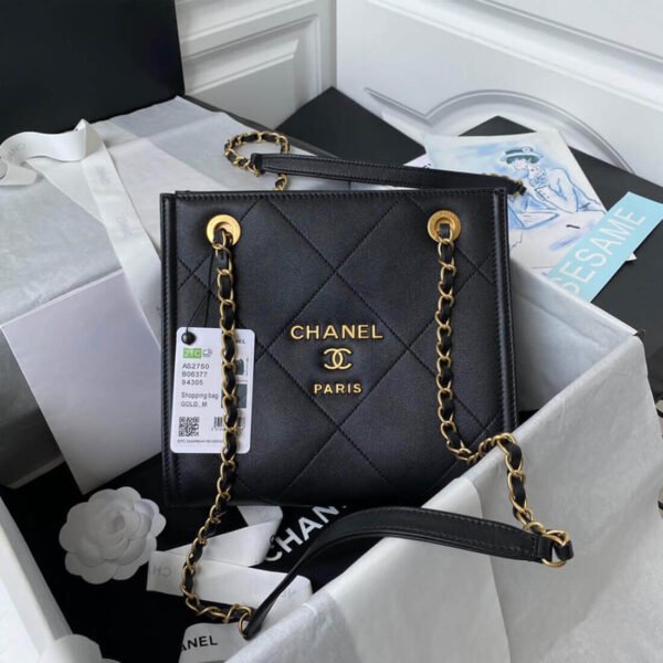 Best Copy Chanel Petite Shopping Tote Bag AS2750