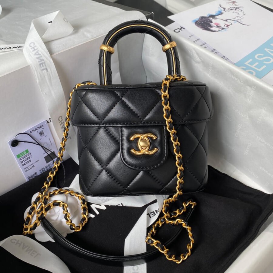 High Quality Replica Chanel Mini Vanity Case Lambskin Chain Bag AS3973