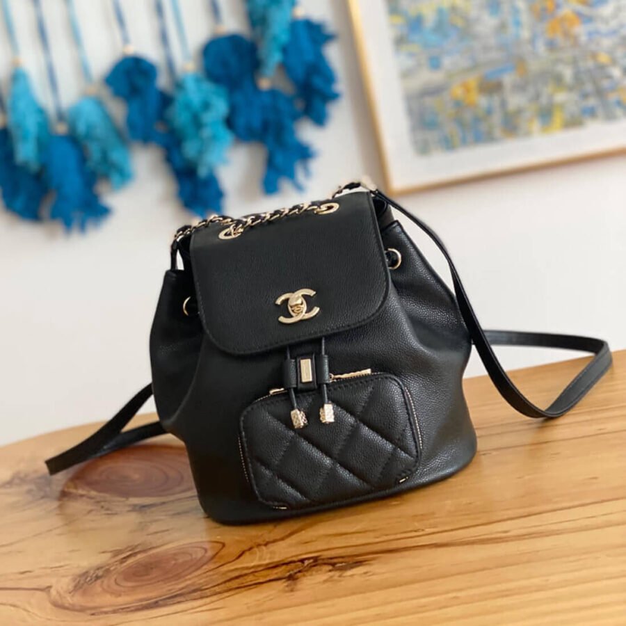 Best Copy Chanel Caviar Flap Bag Backpack AS3530