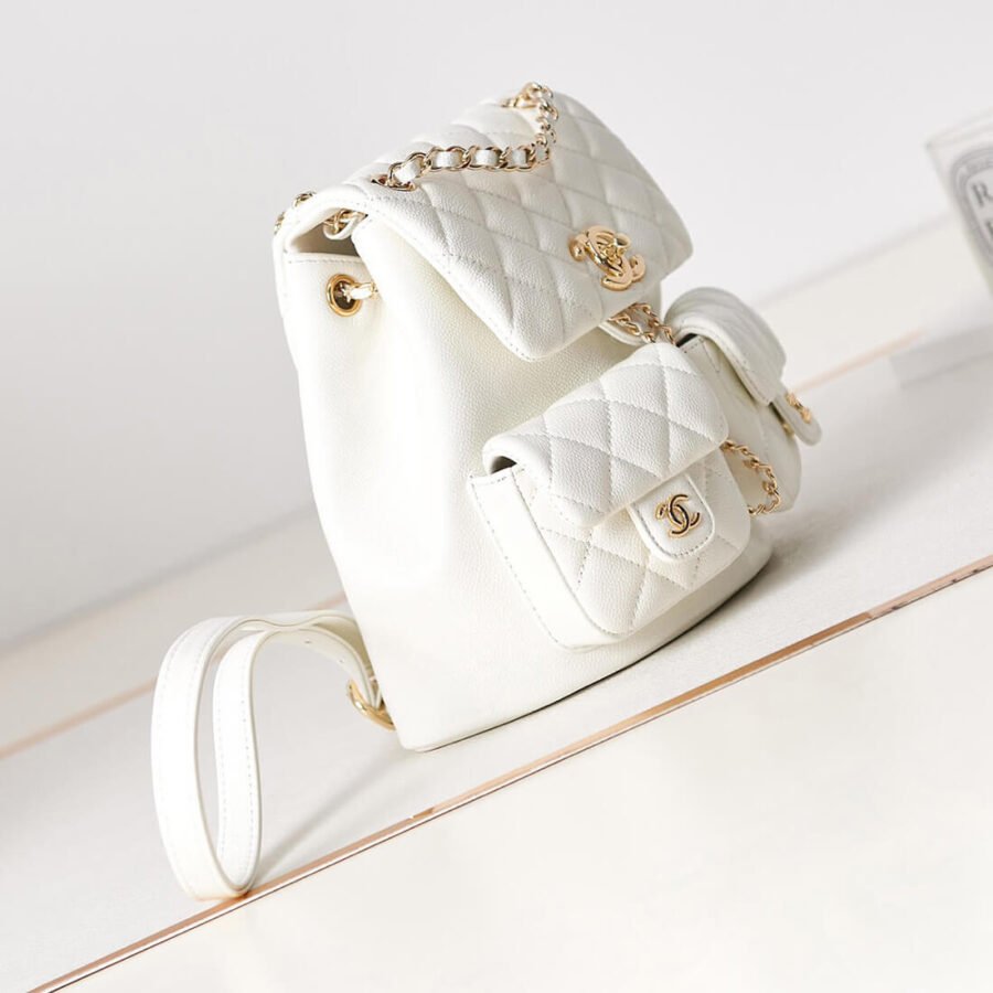 Chanel Mini Backpack Leather Double C Best Replica AS3860