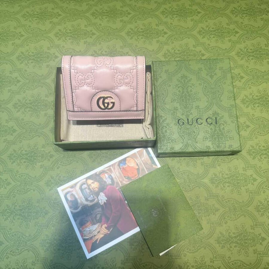 Best Copy Matelasse Gucci Short Button Wallet 723786