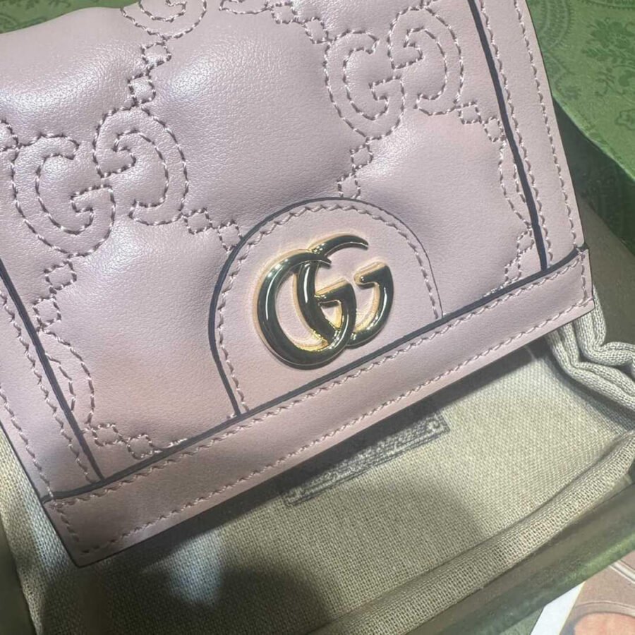 Matelasse Gucci GG Short Button Wallet Best Replica 723786