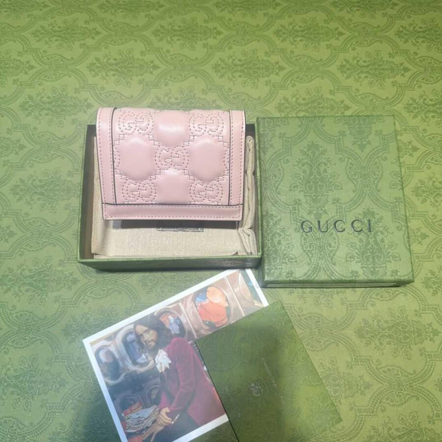 Matelasse Gucci GG Short Button Wallet Best Replica 723786