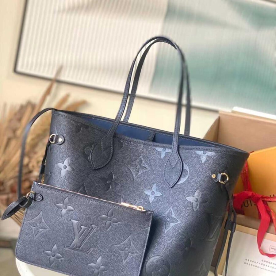 Louis Vuitton Neverfull MM Blue Replica Handbag M45685